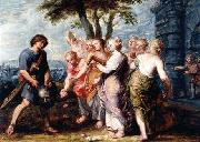 Jan Van Den Hoecke The Triumph of David oil on canvas